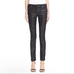 NWT Roberto Cavalli Wax Coated Black Jeans Women’s Size 40 (4 US)